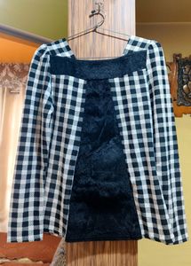 Checkered Top(Black,White)