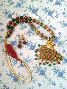 Peacock Design Necklace Set