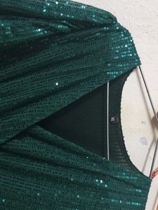 Emerald Green Sequin Party Dress