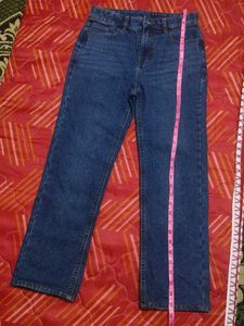 Blue Straight Leg Jeans