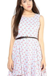 Flamingo Print Dress