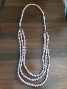 Vintage Pink Pearl Multi-Strand Necklace