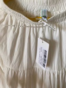 Tiered White Skirt