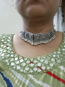 Oxidised Choker Set