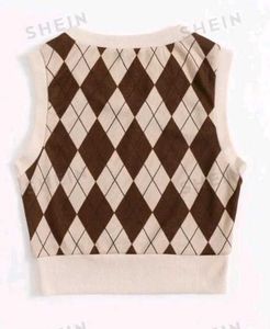 Brown Vest Top