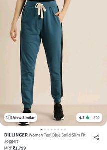 Dillinger Teal Joggers - Slim Fit