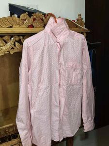 Pink Patterned Raymond Premium Shirt