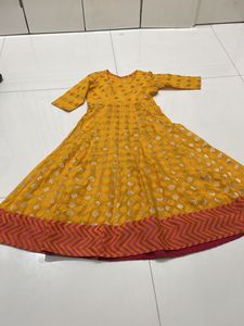 Yellow Anarkali Kurti