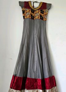Anarkali Kurta Set Grey