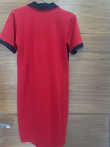 Red &amp; Black Polo Dress