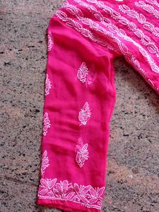 56 Kali Original Chikankari Flayer Kurti With Inne