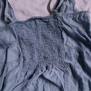 Y2k Denim European Vintage Pinterest Blue Dress