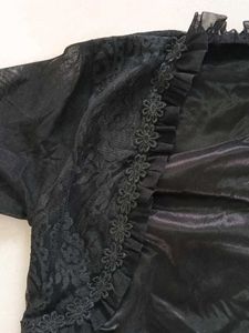 Net With Satin Lining Black Shurg For Kids