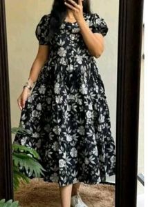 Beautiful Black Cotton Midi