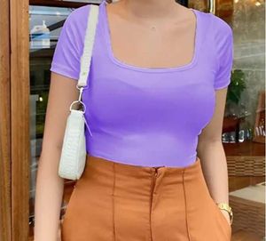 Deep Neck Ribbed Crop Top
