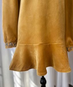 Korean Velvet Hoodie Dress