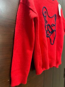 Red Graphic Pullover