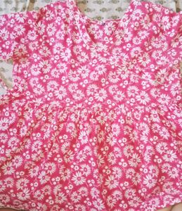 Pink Floral Print Top