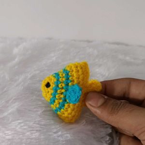 Cute Crochet Fish keychain 🧡💛💙💚