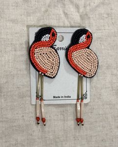 Combo Beaded Fringe Statement Earrings