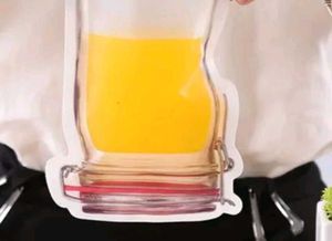 Bottle Shaped Pouches With Zipper