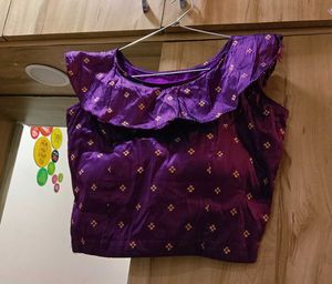 Purple Ruffle Blouse