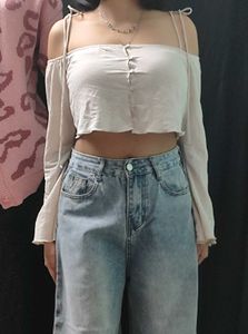 Off-Shoulder Crop Top