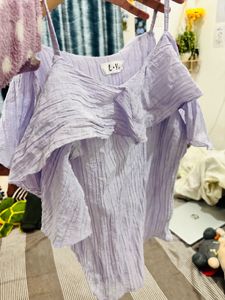 Ruffled Light Purple Top