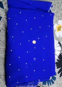 Royal Blue Saree (Price Negotiable)