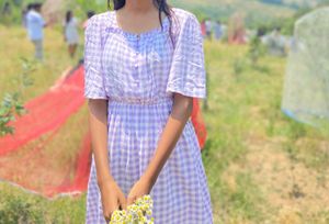 Womens Lavender Colour Midi Dress