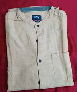 Casual Cotton Beige Shirt
