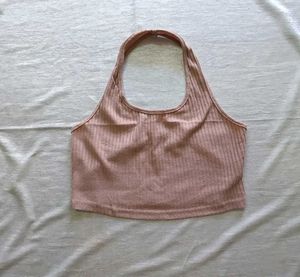 Shein Halter Ribbed Crop Top