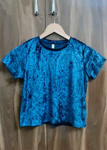 Blue Velvet Top