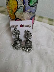 Oxidized Jhumka Combo