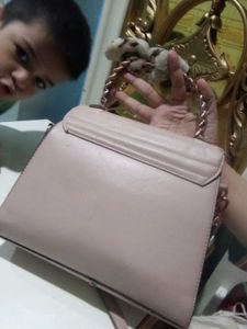 Blush Pink Quilted Crossbody Bag