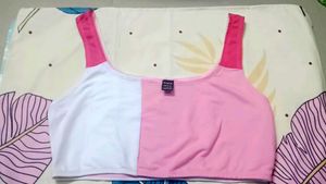Pink &amp; White Bra