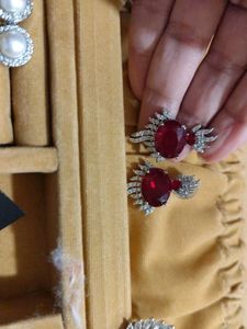 Combo - 1 Pair Zirconia Earrings and Ring
