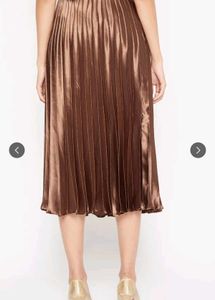 elegant COPPER Pleated Skirt, used only once