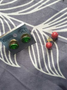 Green Galaxy Earrings