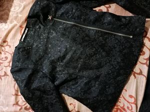 Floral Black Blazer