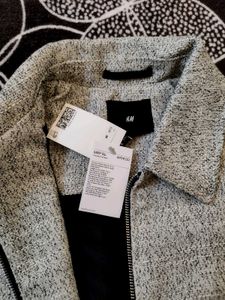 H&amp;M Grey Regular fit Shacket Jacket