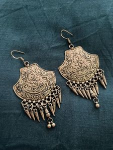 Silver Boho Drop Earrings