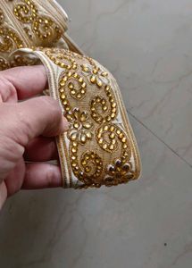 Baige Color Stone Work Lace.