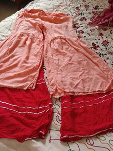 2 Sharara Red And Peach
