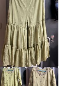 Sea Green Kurti With Palazzo