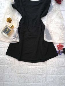 Corset Back Net Sleeves Kurti🖤