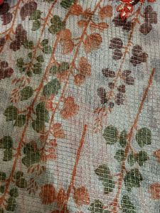 organza fabric zari saree with stitched blo