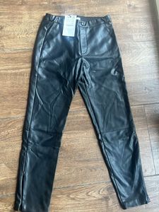 Zara Faux Leather Pants 164cm