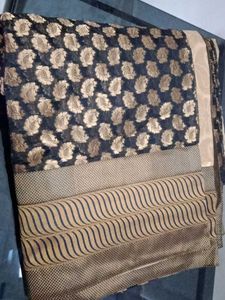 Black And Cream Party Wear Saree