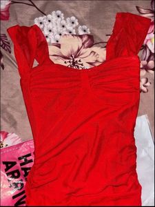 Red Sweetheart Neckline Maxi Dress